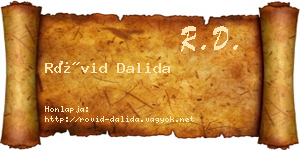 Rövid Dalida névjegykártya